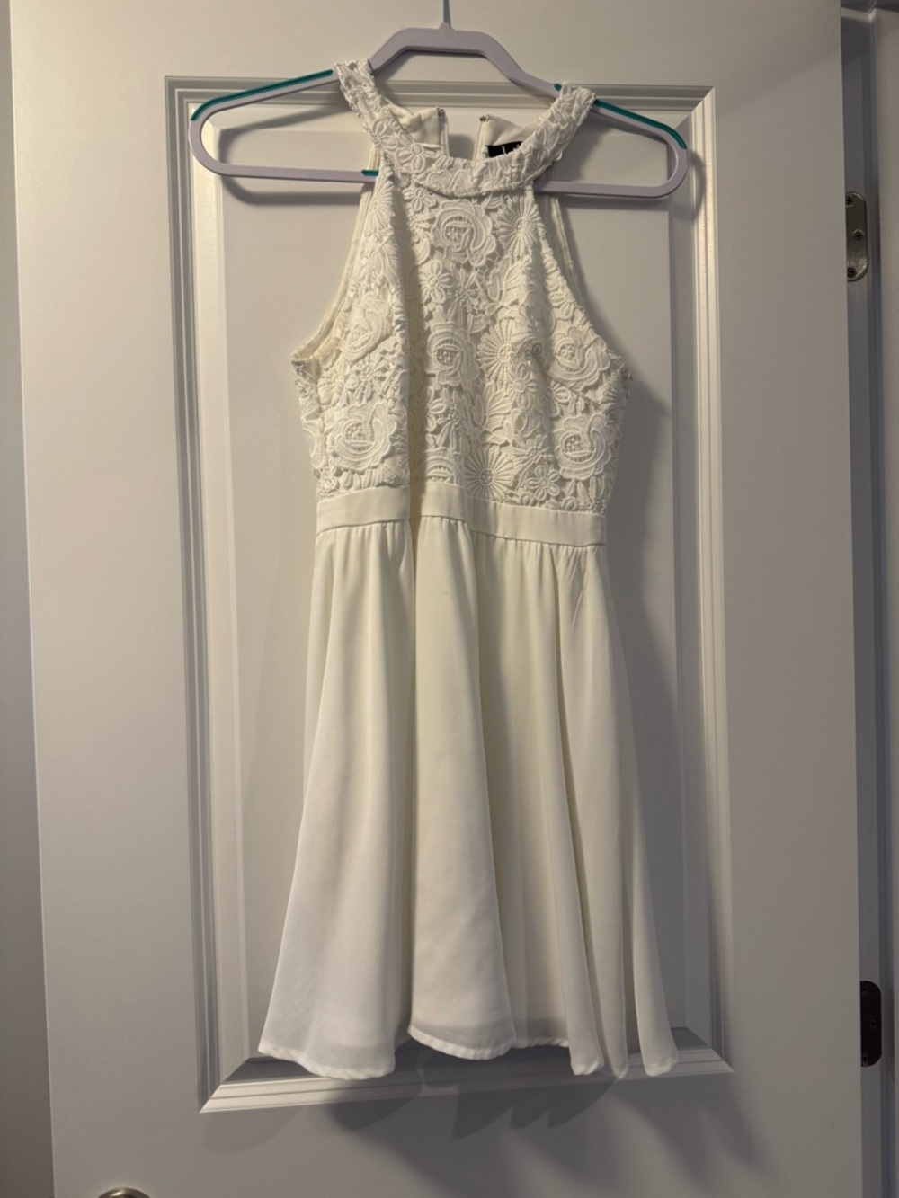 LULUS SMALL white halter dress